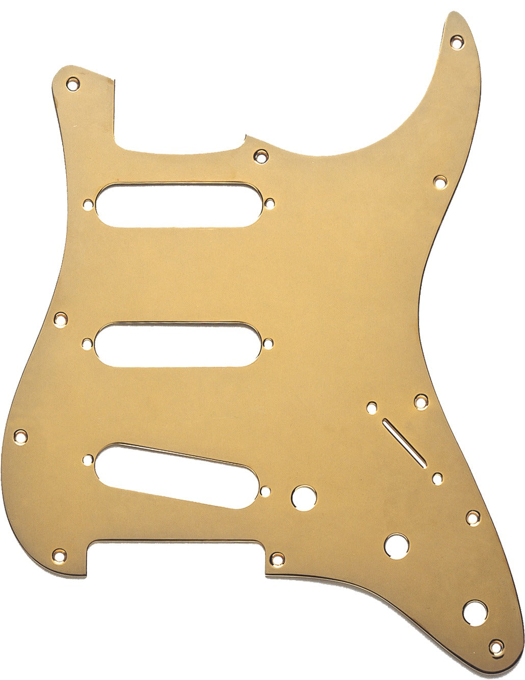 11-Hole Modern-Style Plated Brass Stratocaster S/S/S Pickguards