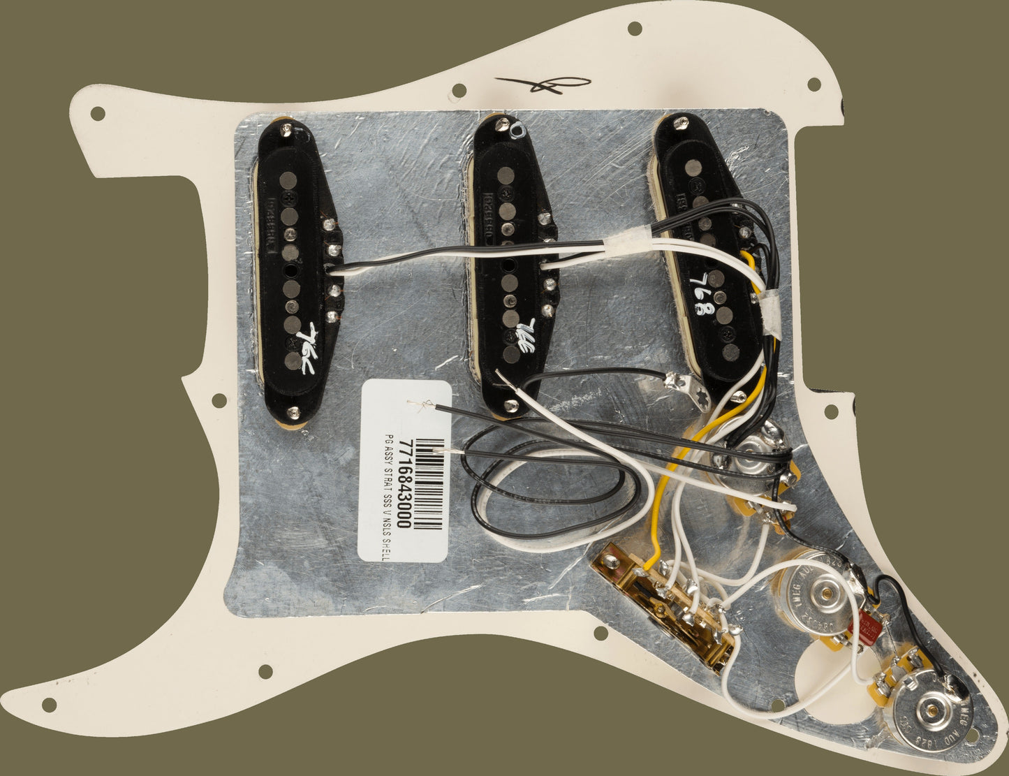 Pre-Wired Strat® Pickguard, Vintage Noiseless SSS