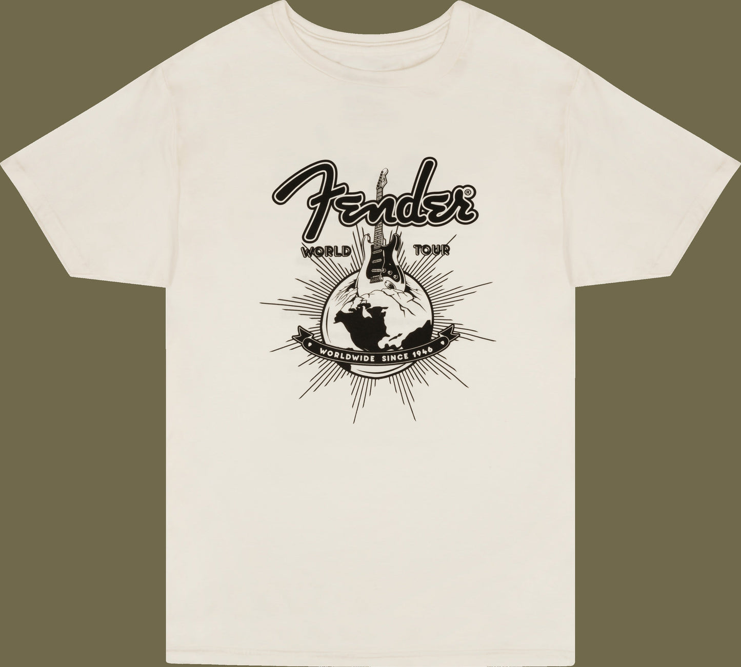 Fender® World Tour T-Shirt, Vintage White