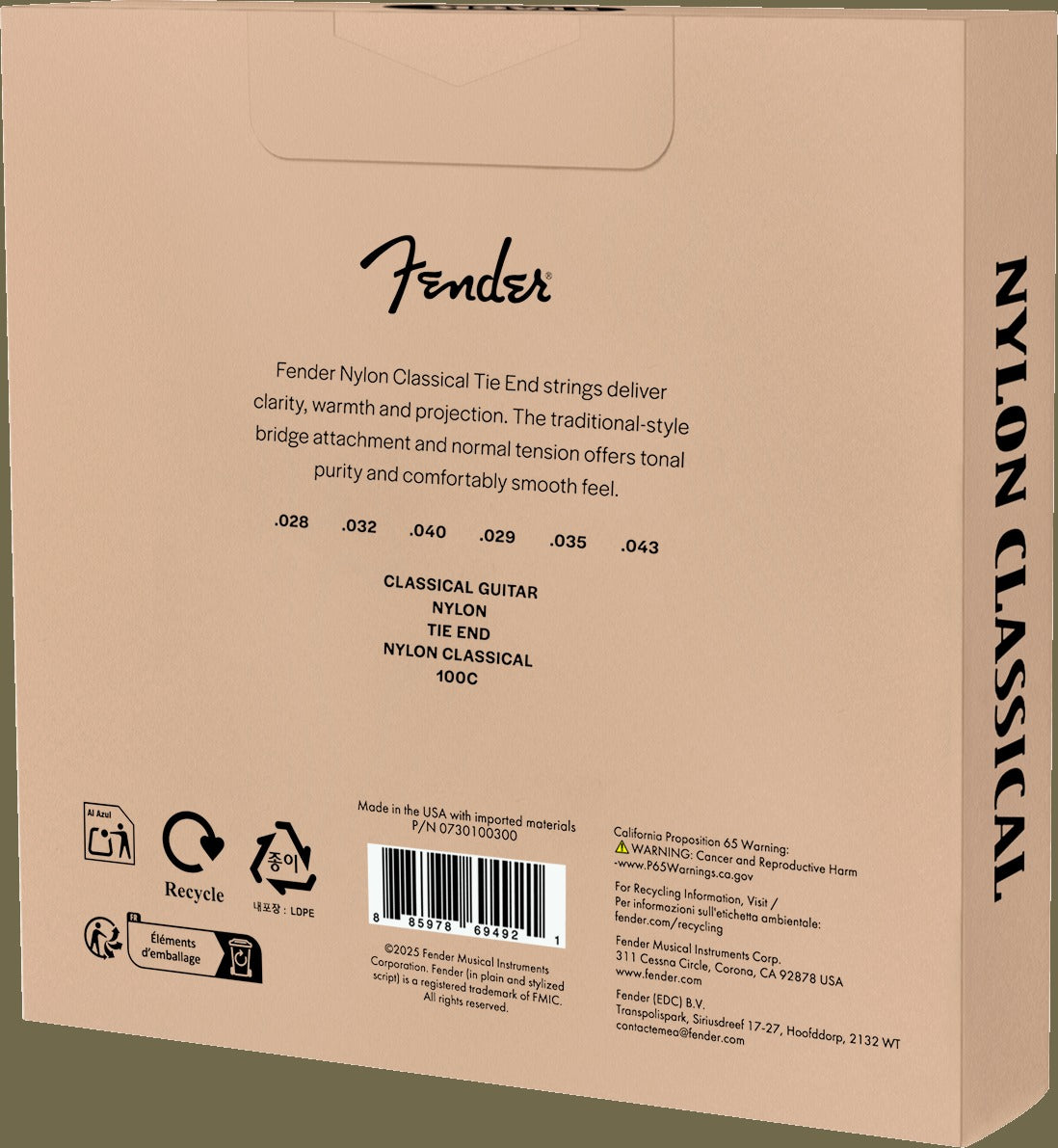 100 Nylon Classical Guitar Strings (3-Pack)