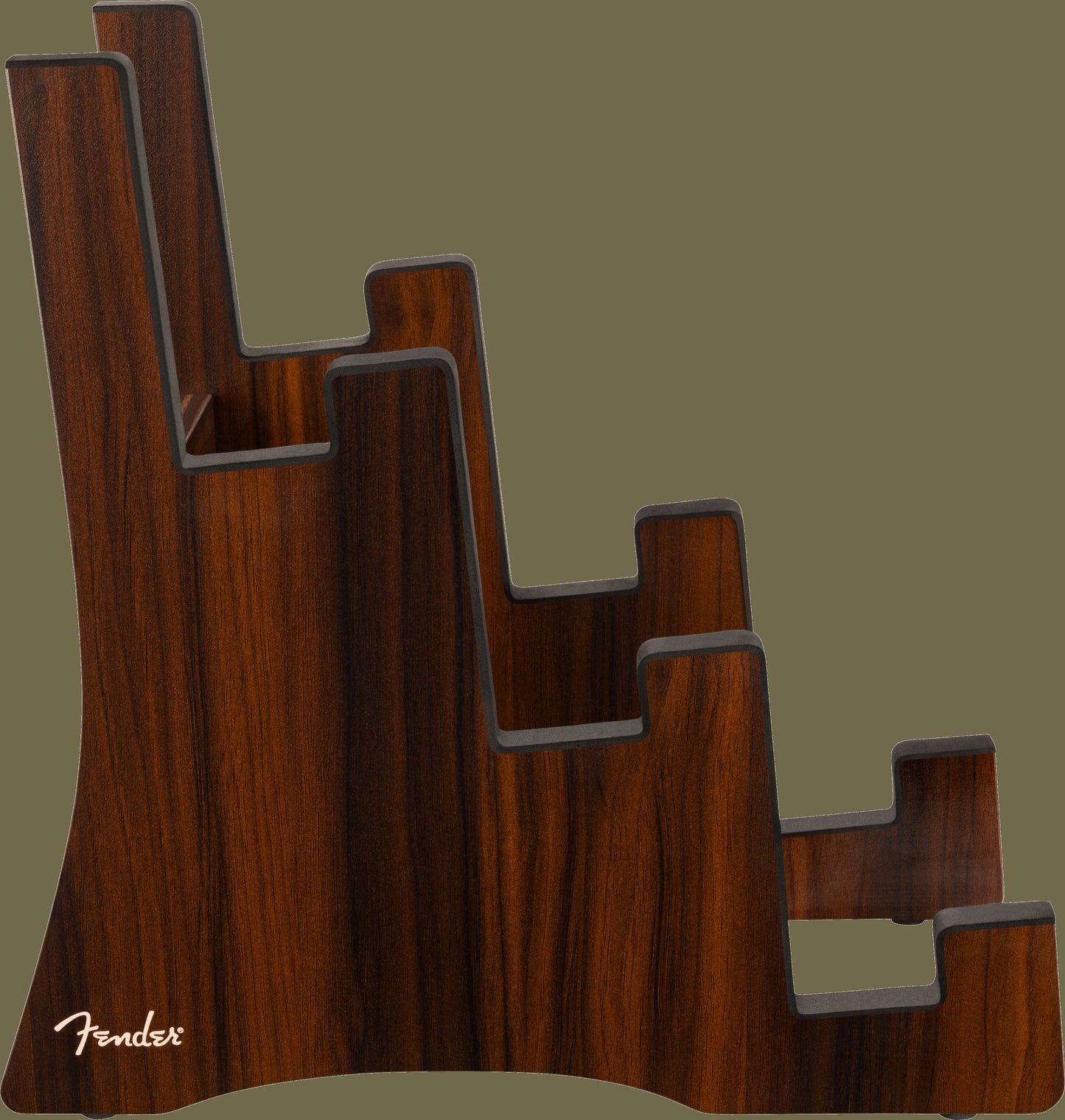 Deluxe Wooden 3-Tier Guitar Stand