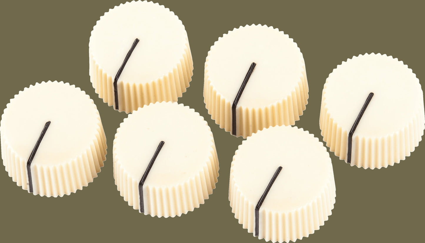 Pure Vintage Radio Amplifier Knobs - Cream