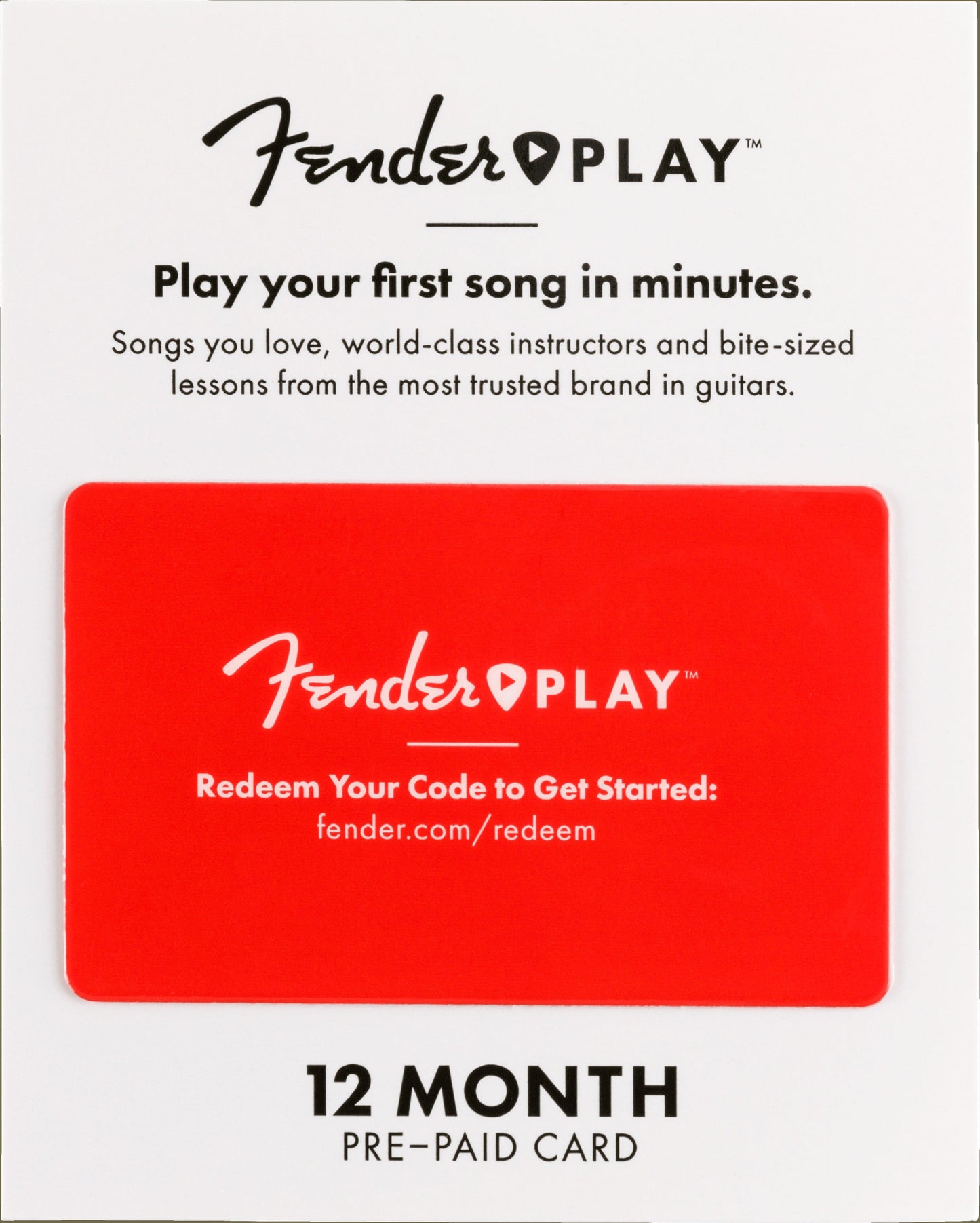 Fender PlayTM Prepaid Cards