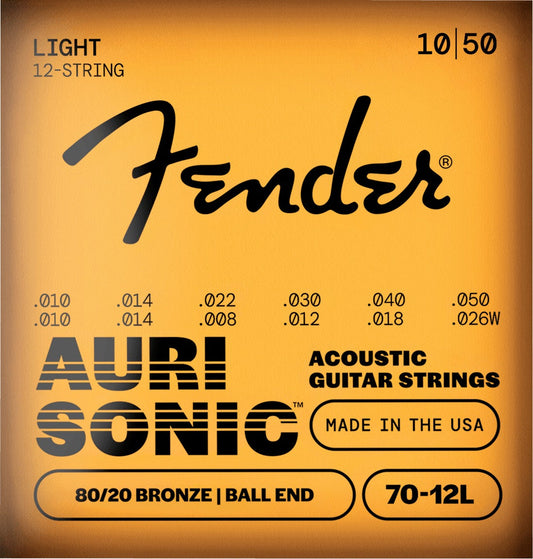 AuriSonicTM 70-12L 80/20 12-String Acoustic Guitar Strings