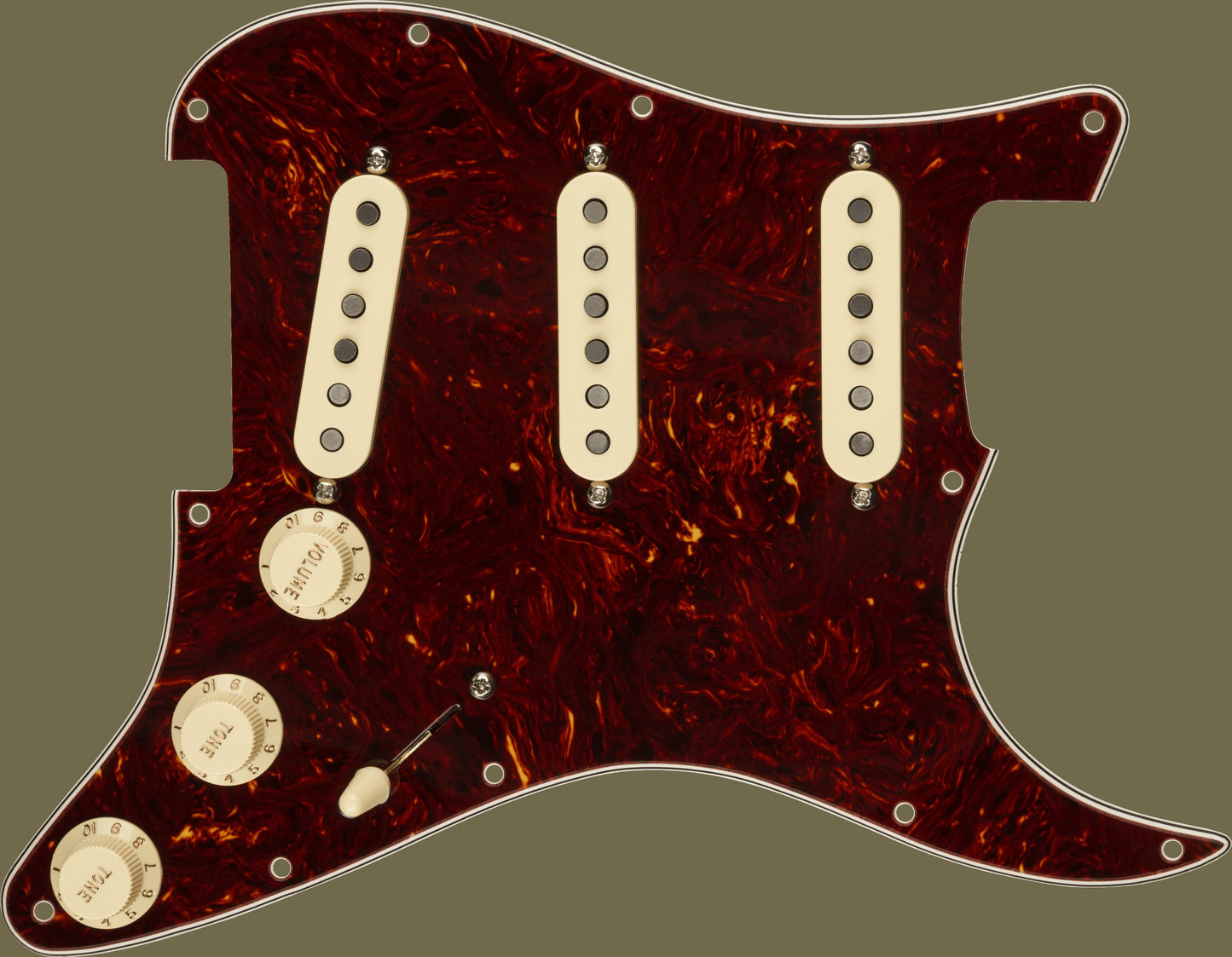 Pre-Wired Strat® Pickguard, Custom Shop Fat 50's SSS