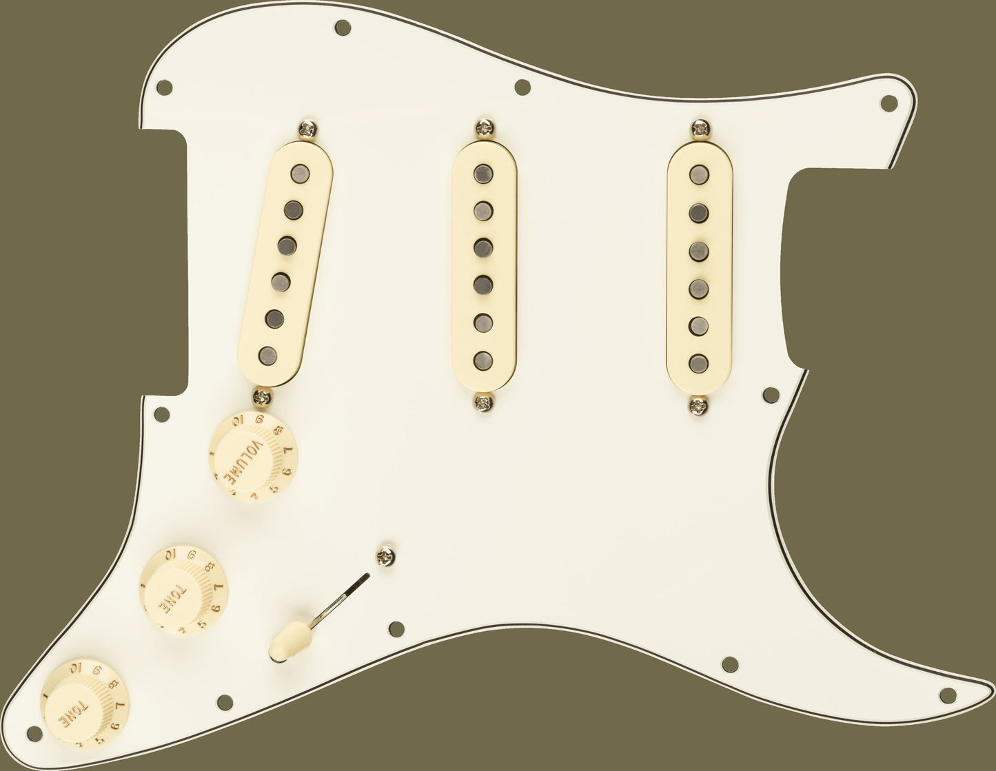 Pre-Wired Strat® Pickguard, Custom Shop Fat 50's SSS