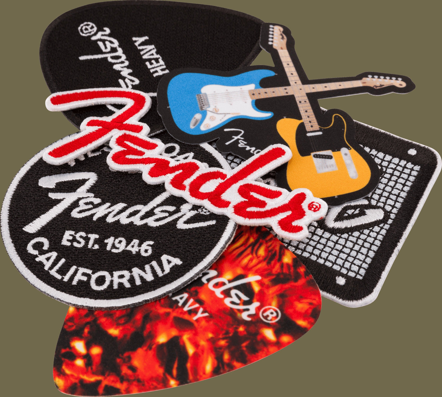 FenderTM Heavy Pick Patch, Tortoiseshell
