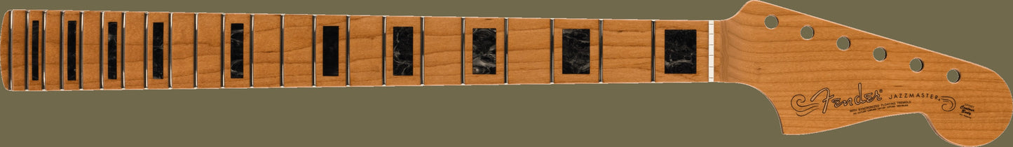Roasted Jazzmaster Neck, Block Inlays, 22 Medium Jumbo Frets, 9.5" Radius, Modern C Shape