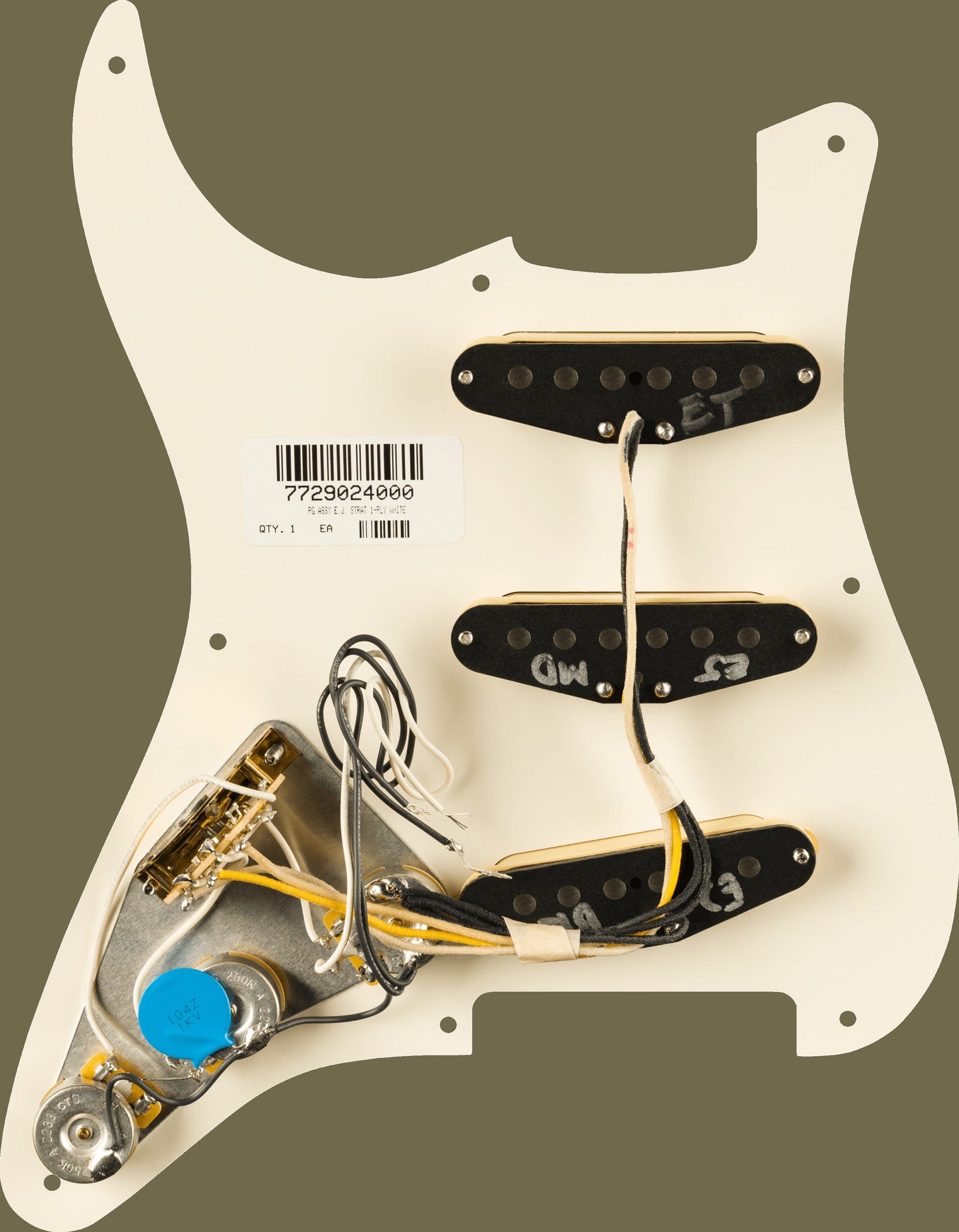 Pre-Wired Strat® Pickguard, Eric Johnson Signature