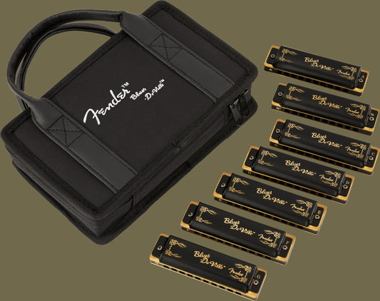 Blues DeVille Harmonicas - 7 Pack with Case