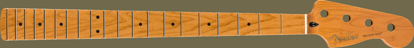 Roasted Maple Precision Bass® Neck, 20 Medium Jumbo Frets, 9.5", Maple, C Shape