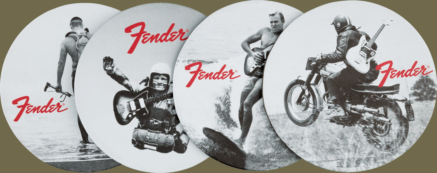 FenderTM Vintage Ads 4-Pk Coaster Set