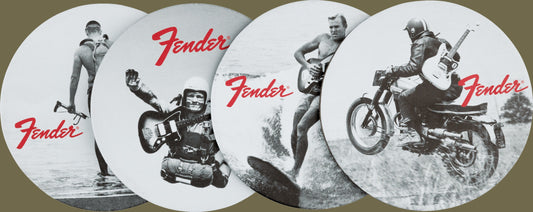 FenderTM Vintage Ads 4-Pk Coaster Set