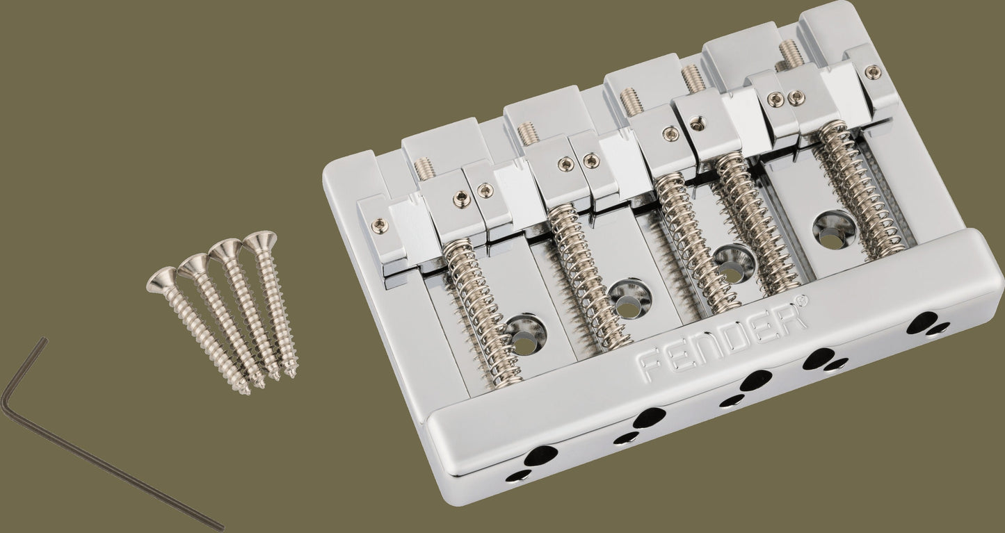 Fender® HiMassTM 5-String Bass Narrow Bridge Assembly With Brass Saddles