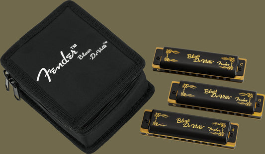 Blues DeVille Harmonicas - 3 Pack with Case