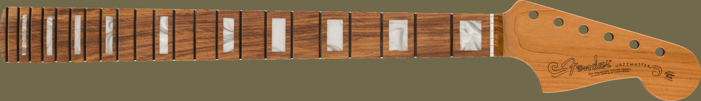 Roasted Jazzmaster Neck, Block Inlays, 22 Medium Jumbo Frets, 9.5" Radius, Modern C Shape