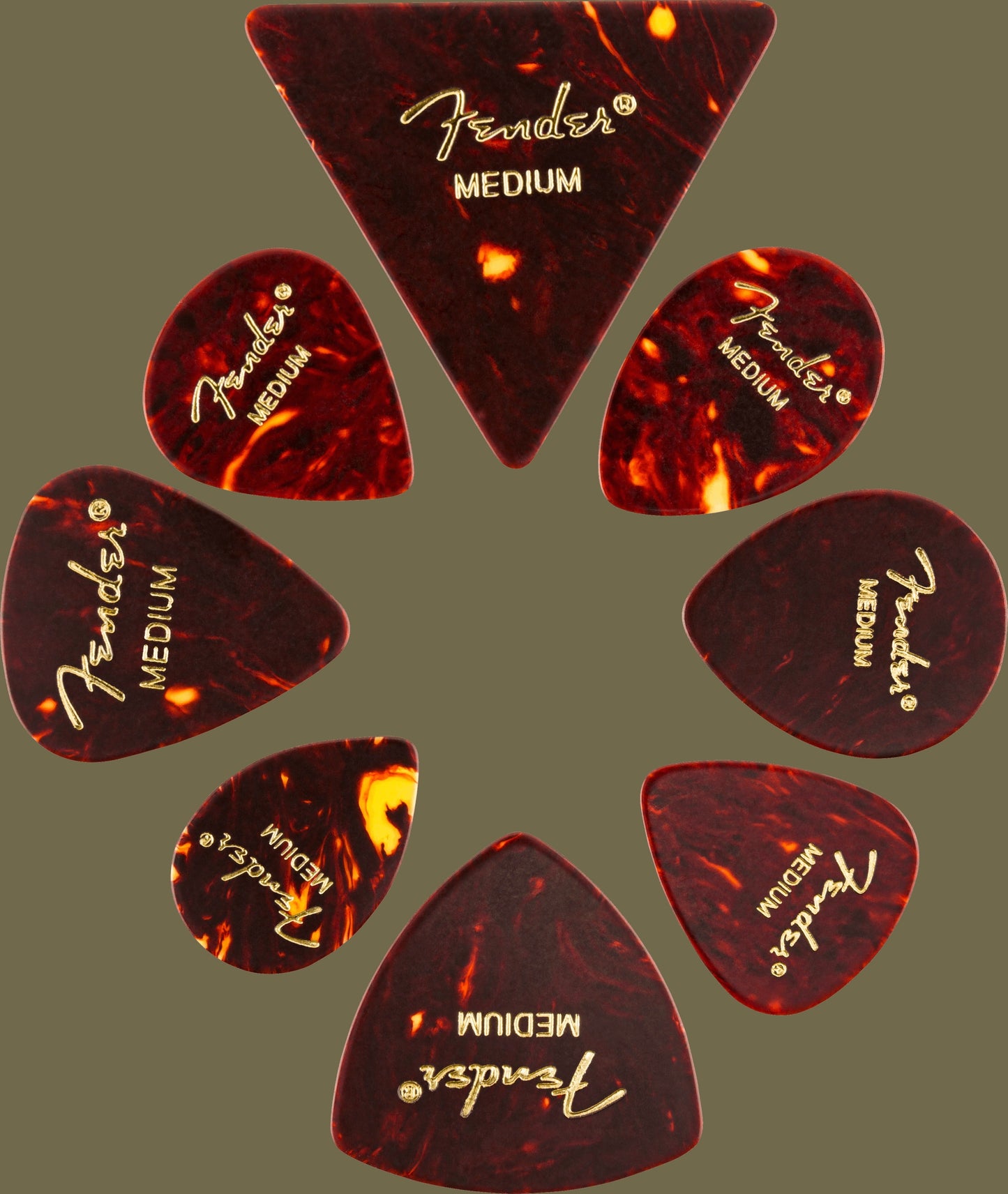 Classic Celluloid Picks, Shape Medley - 8 Pack