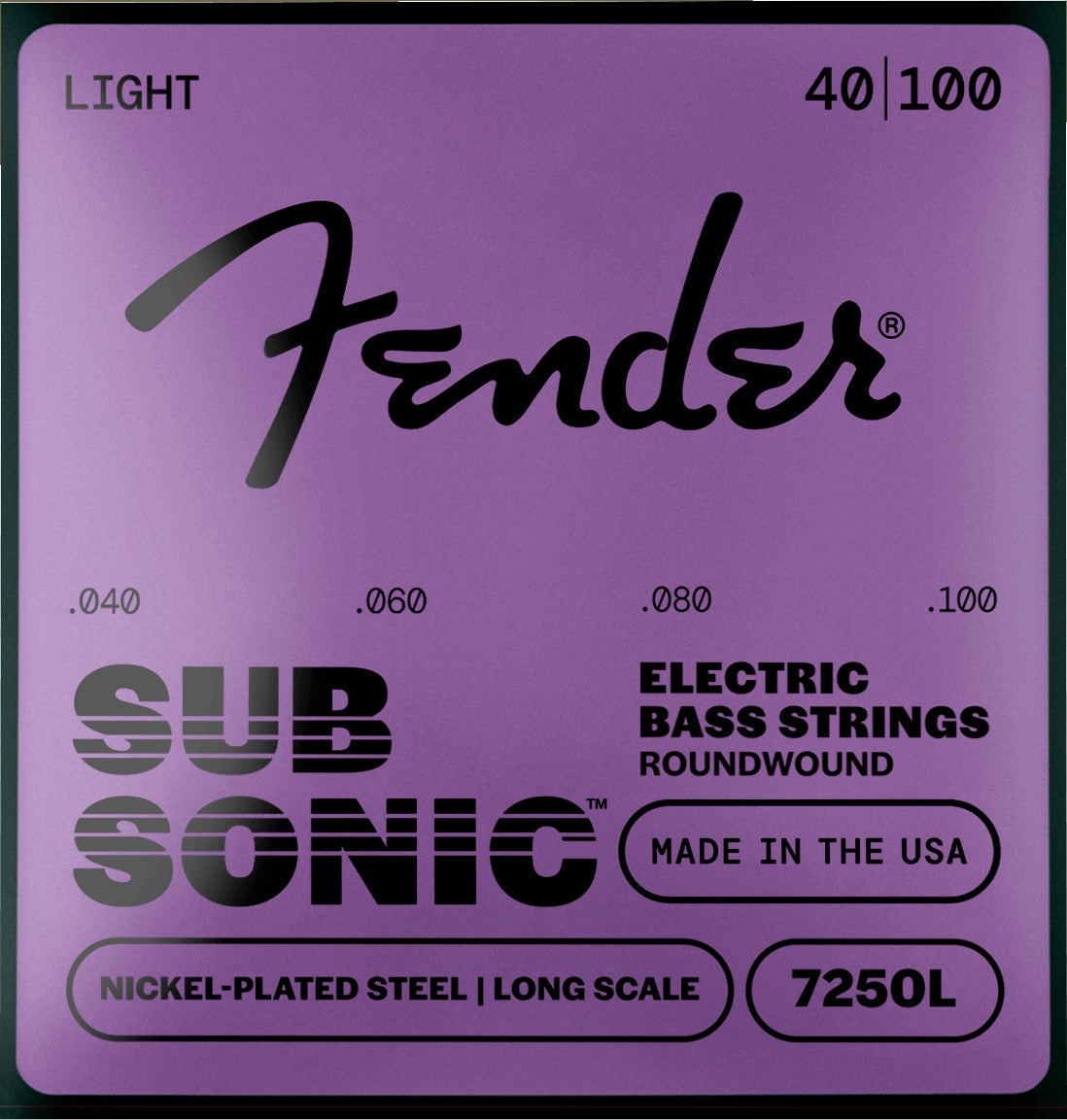 SubSonicTM 7250 Nickel-Plated Steel Bass Strings