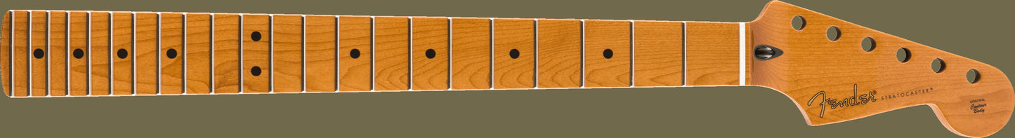 Roasted Maple Stratocaster® Neck, 22 Jumbo Frets, 12", Flat Oval Shape