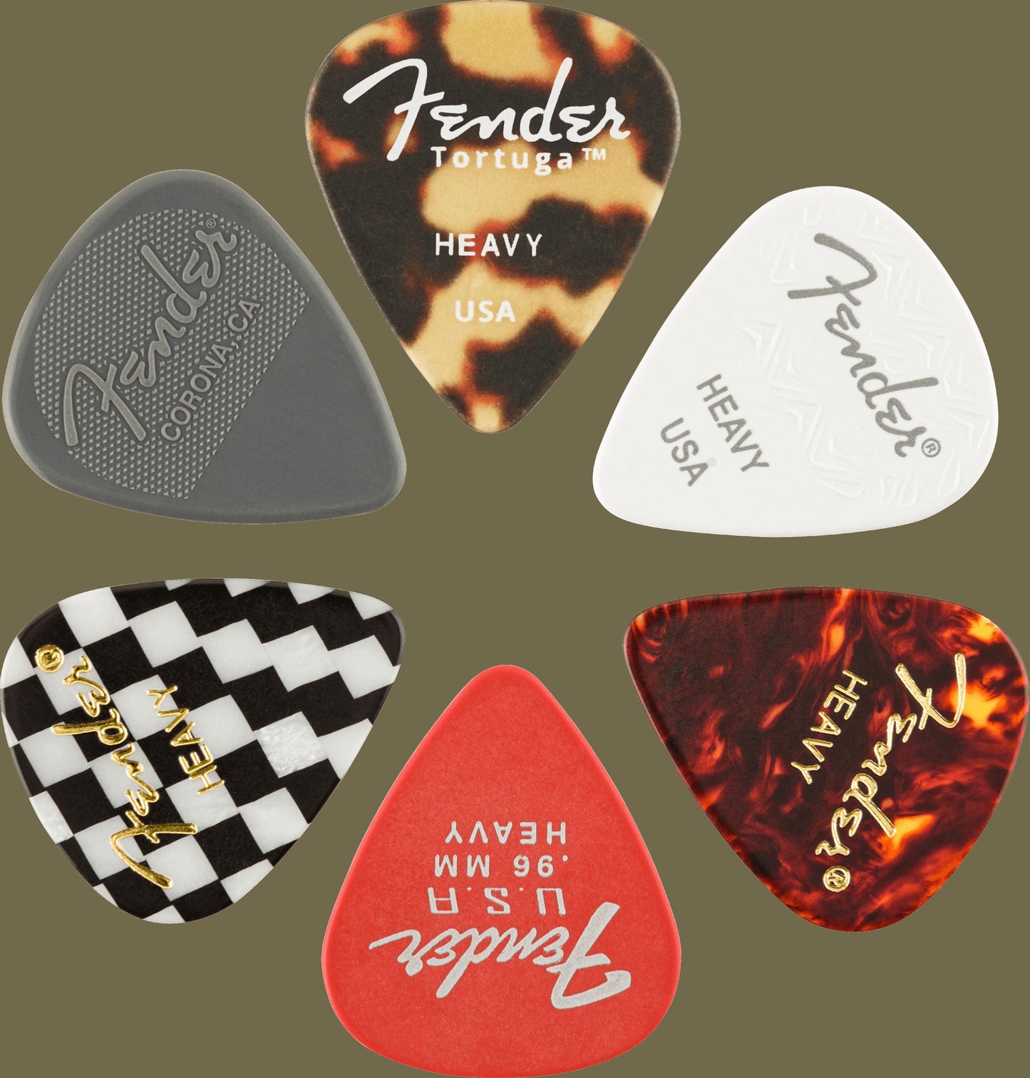 Material Medley Picks, 351 Shape - 6 Pack