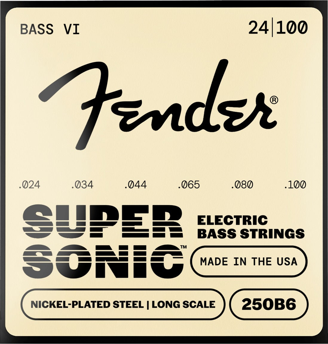 SuperSonicTM 250B6 Nickel-Plated Steel Bass VI Strings