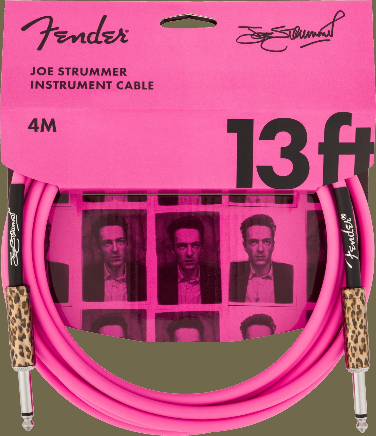 Joe Strummer 13' Instrument Cable, Pink Leopard