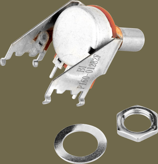 250K 15A Audio Taper Snap-In Potentiometer (Solid Shaft)