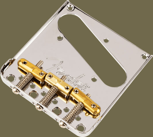 3-Saddle Top-Load/String-Through Tele® Bridge with Compensated Brass "Bullet" Saddles