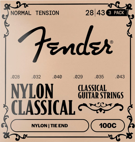 100 Nylon Classical Guitar Strings (3-Pack)