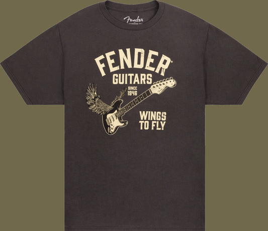 Fender® Wings To Fly T-Shirt, Vintage Black