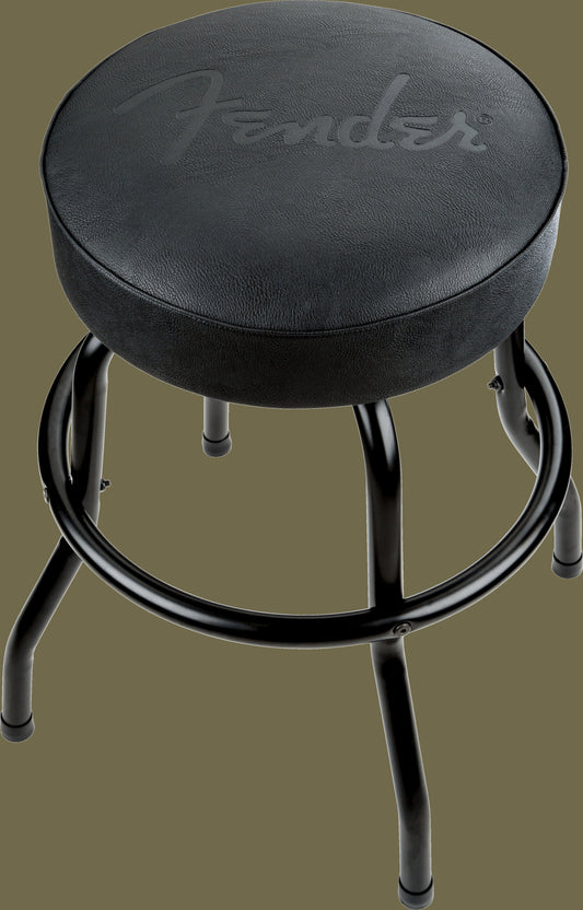 Fender® Embossed Black Logo Barstool, Black