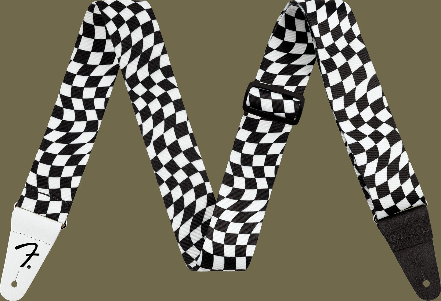 Wavy Checkerboard Polyester Strap