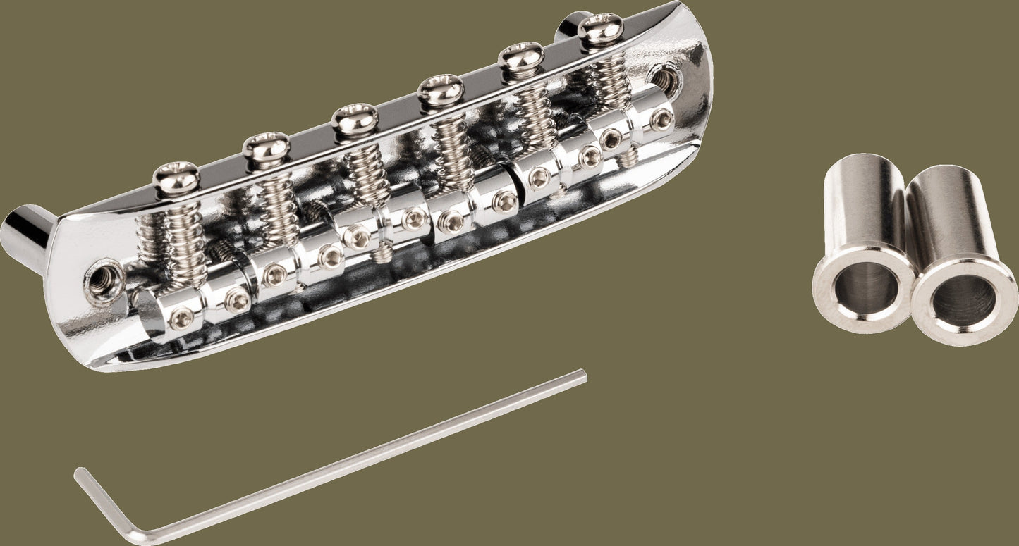 Mustang Fully-Adjustable Guitar Bridge, Chrome