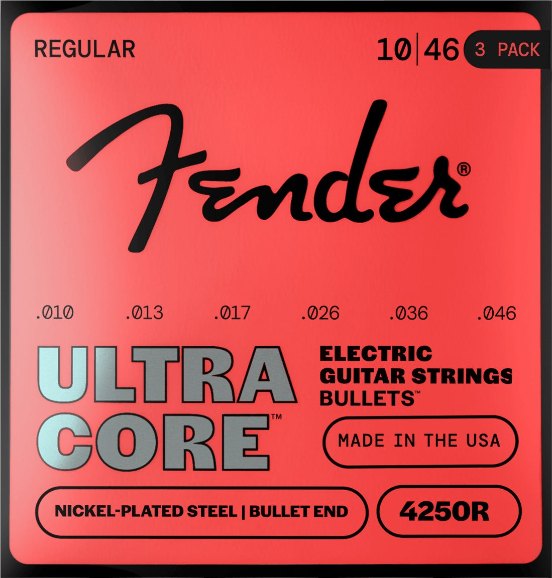 UltraCoreTM BulletsTM 4250 Nickel-Plated Steel Guitar Strings (3-Pack)