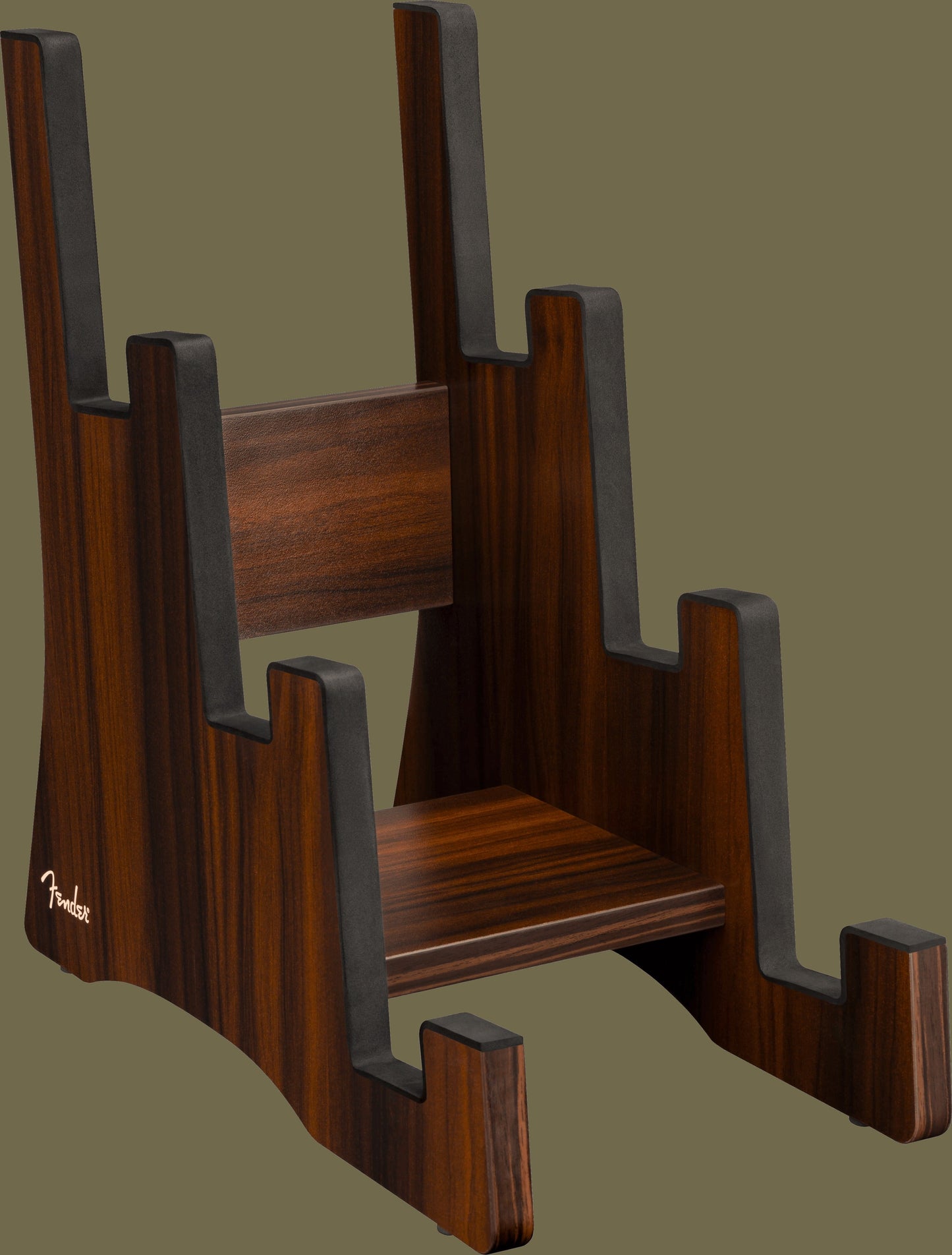 Deluxe Wooden 3-Tier Guitar Stand