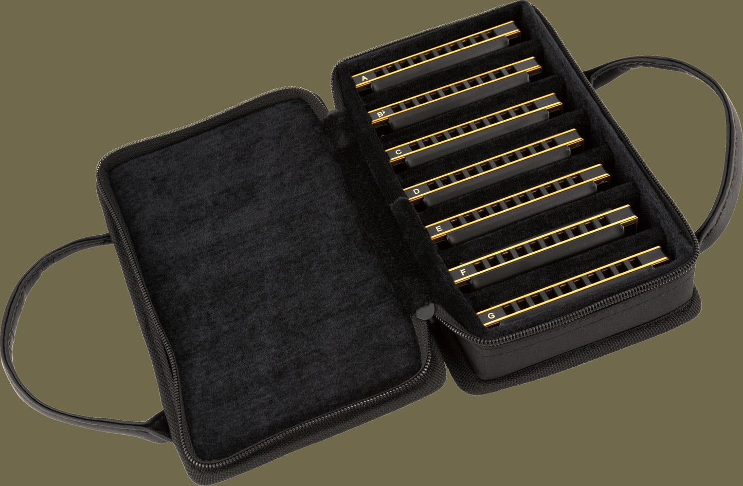 Blues DeVille Harmonicas - 7 Pack with Case