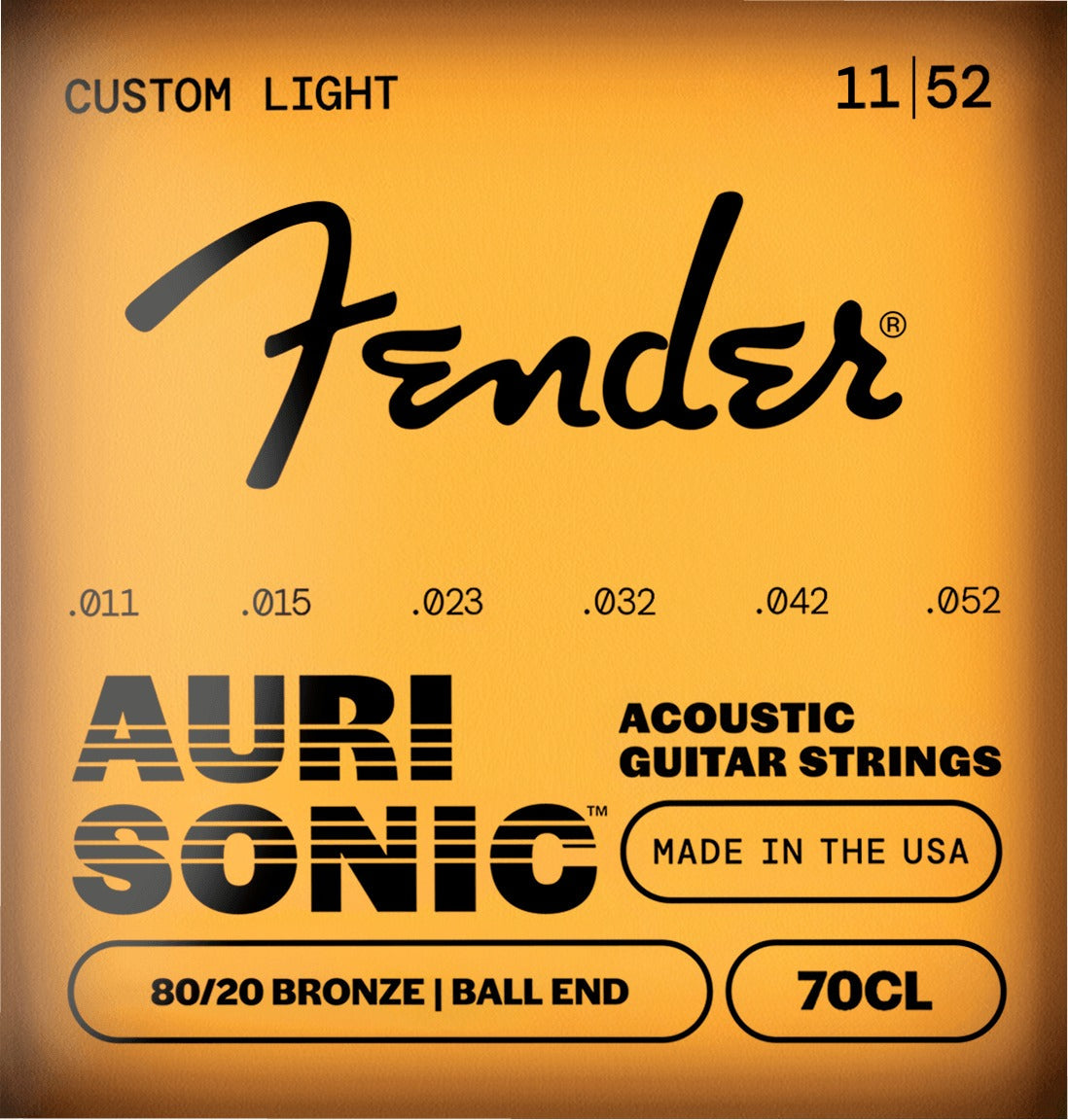 AuriSonicTM 70 80/20 Bronze Acoustic Guitar Strings