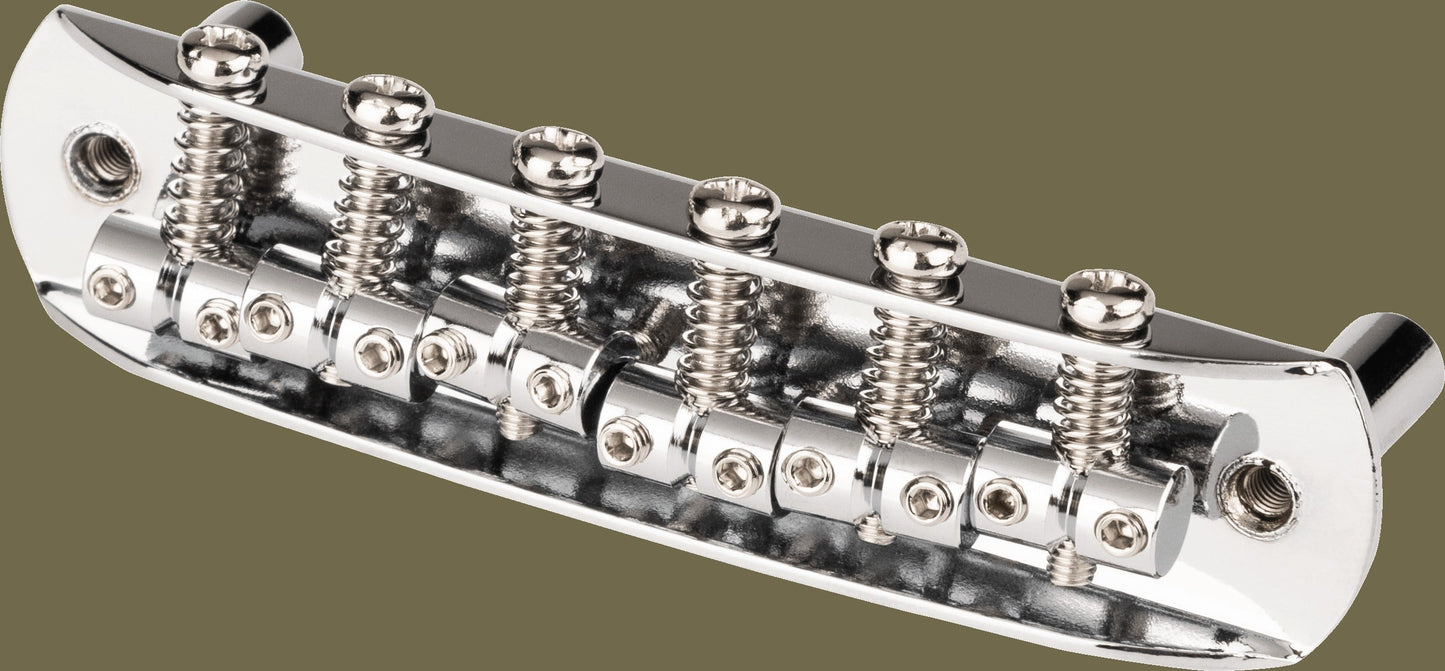 Mustang Fully-Adjustable Guitar Bridge, Chrome