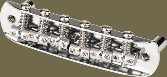 Mustang Fully-Adjustable Guitar Bridge, Chrome