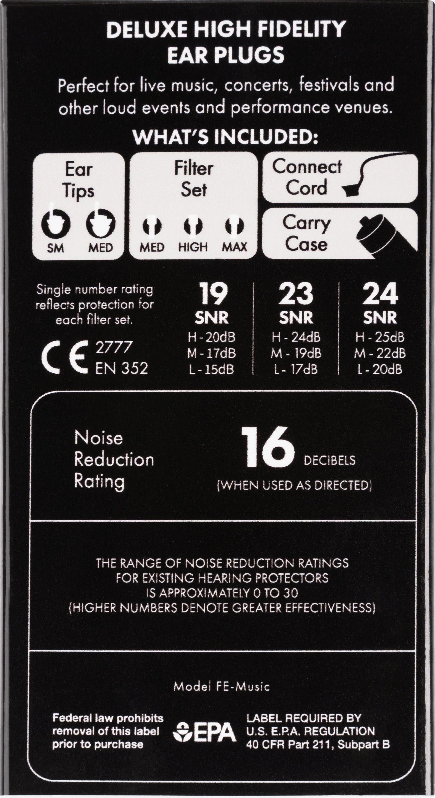 Deluxe Hi-Fi Ear Plugs