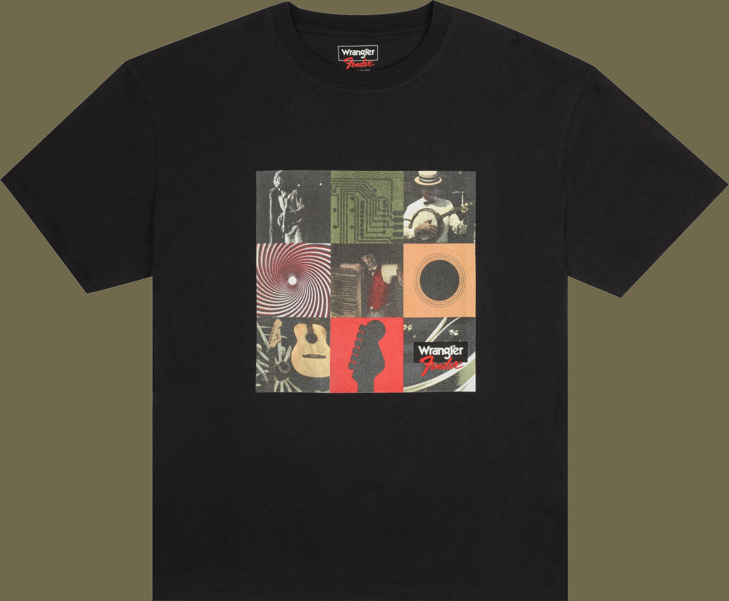 Fender® x Wrangler® Men's Fender Archive Vintage T-Shirt, Faded Black