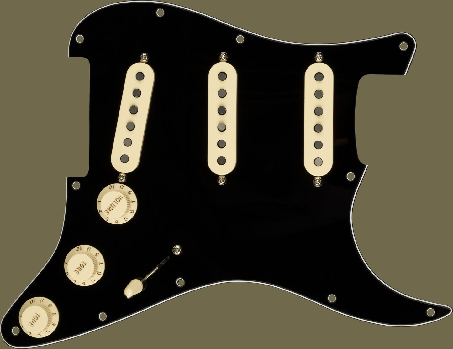 Pre-Wired Strat® Pickguard, Custom Shop Fat 50's SSS