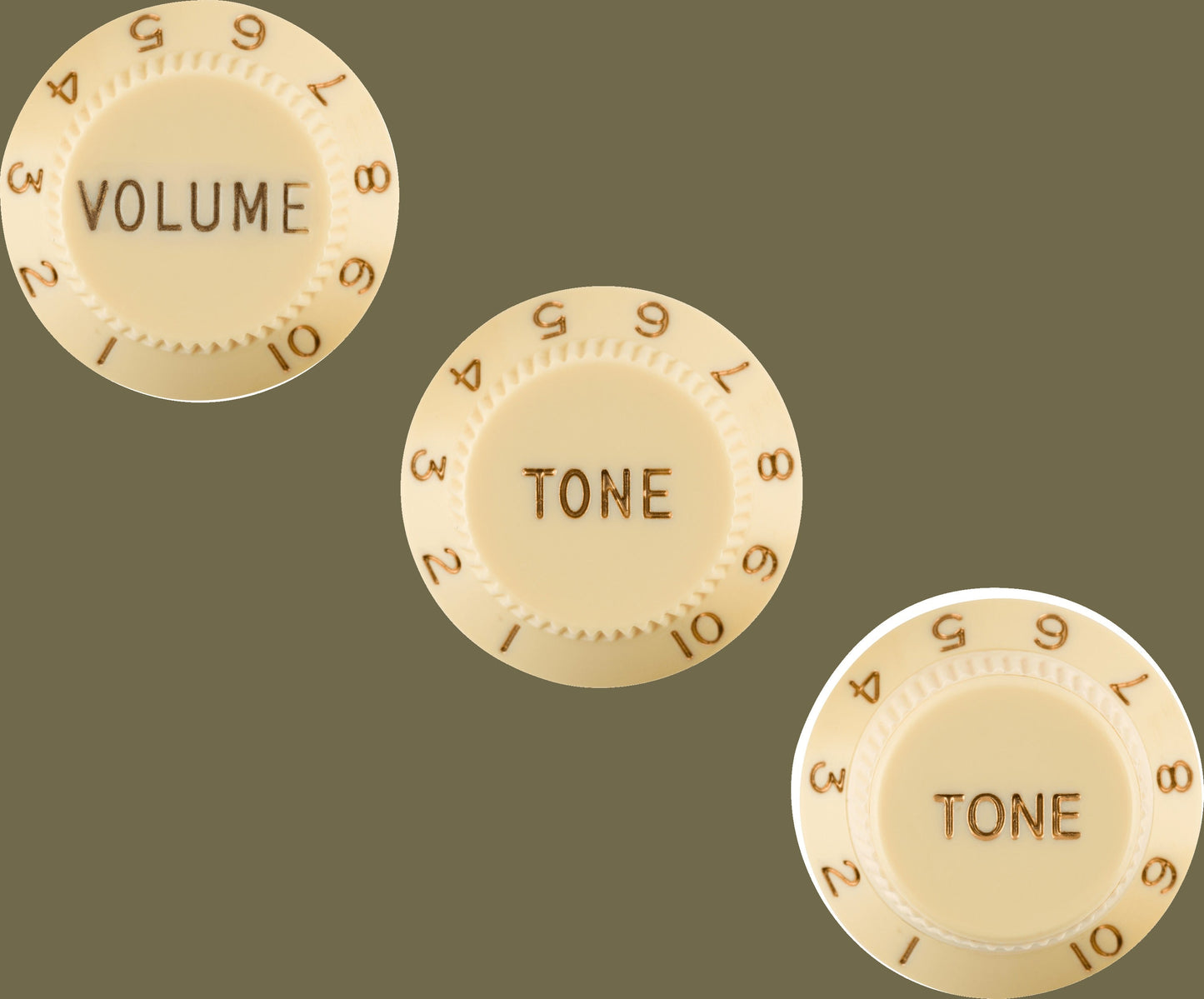 Stratocaster Knob Set- Left-Handed