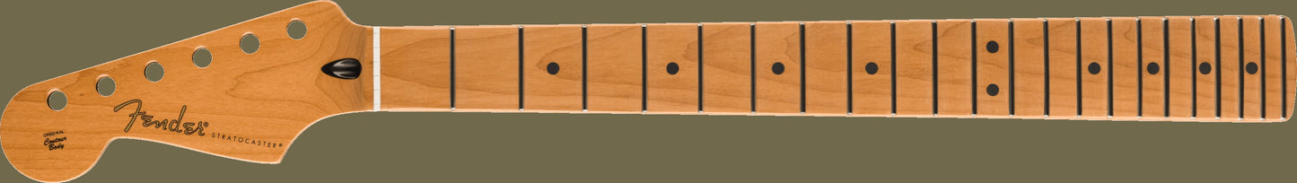 Satin Roasted Maple Stratocaster LH Neck, 22 Jumbo Frets, 12", Maple, Flat Oval Shape