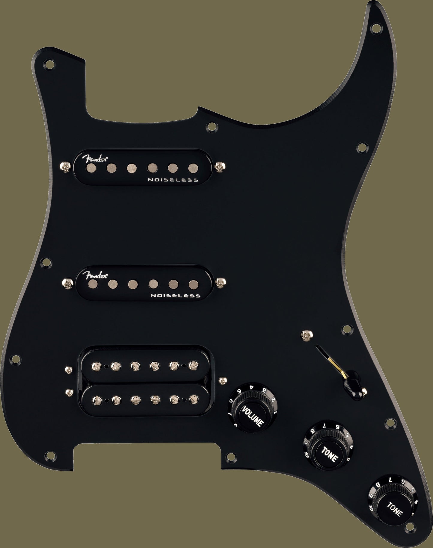 Pre-Wired Strat® Pickguard, Quadra TapTM/Ultra NoiselessTM HSS
