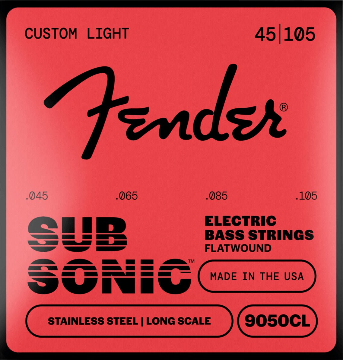 SubSonicTM 9050 Flatwound Stainless Steel Bass Strings