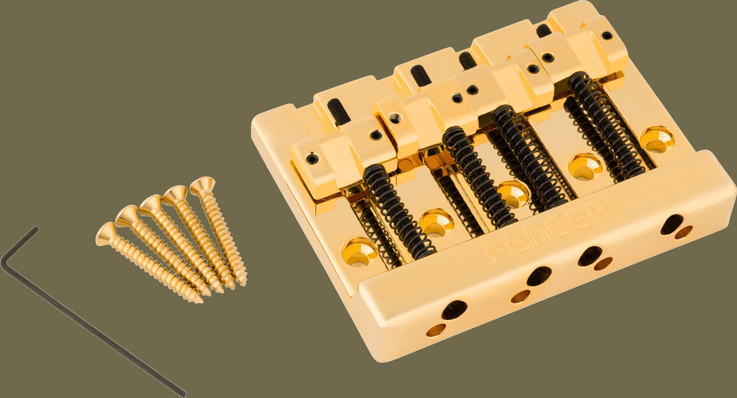 Fender® HiMassTM 4-String Bass Bridge Assembly With Zinc Saddles