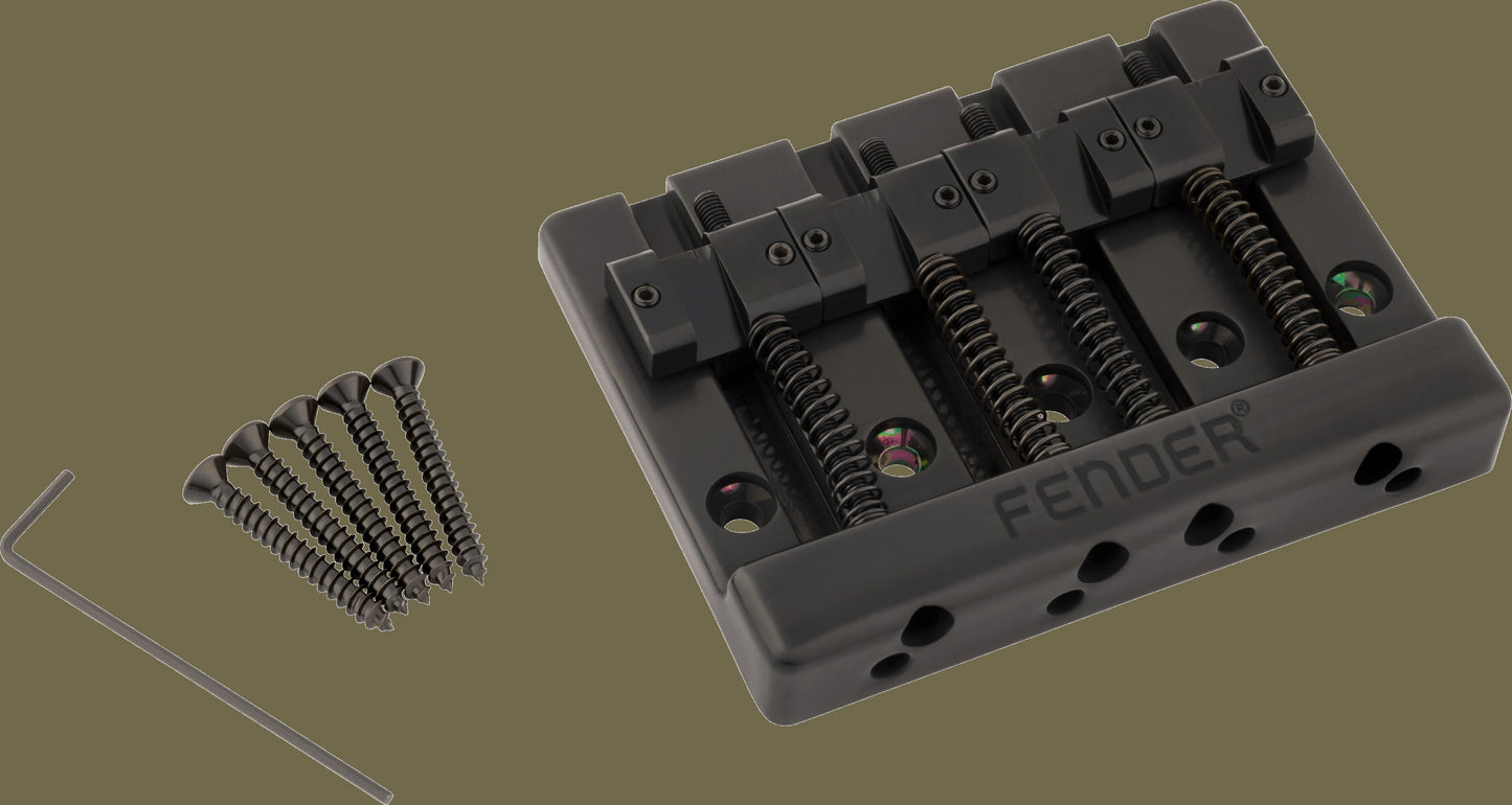 Fender® HiMassTM 4-String Bass Bridge Assembly With Brass Saddles