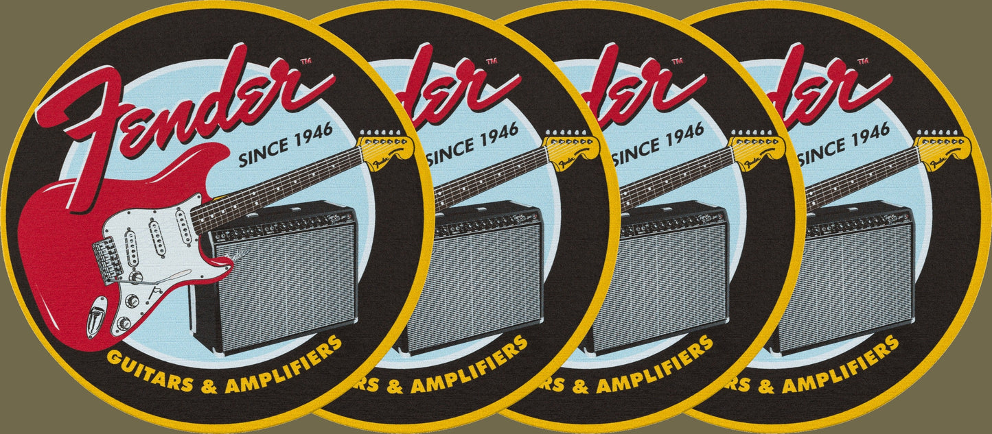 FenderTM 1946 Guitars & Amps Coaster Set