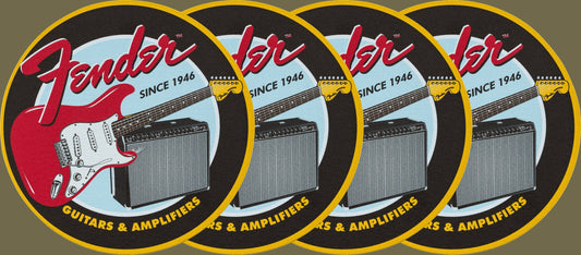 FenderTM 1946 Guitars & Amps Coaster Set